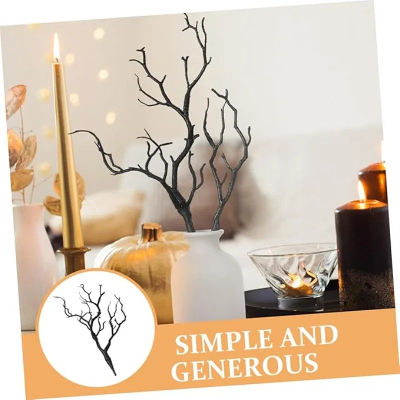 branches artificielles noires minimalistes extérieur halloween anniversaire décoration scènes vacances exposition