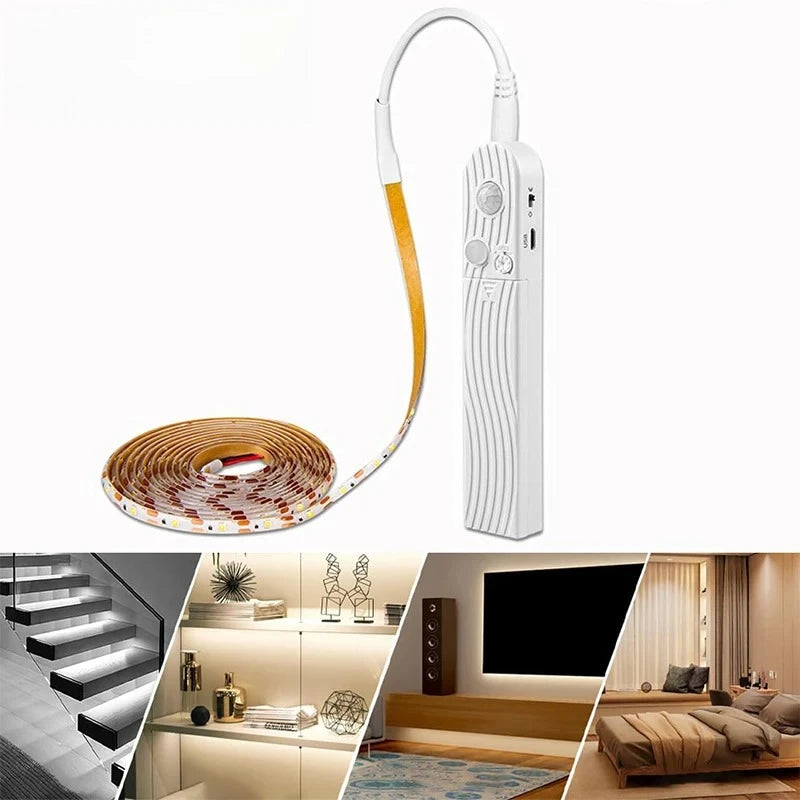 ruban led flexible blanc moderne adhésif détecteur mouvement étanche 5v warm white 249 2000
