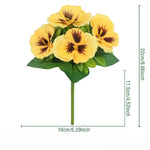 bouquets artificiels fleurs simples classiques rouge blanc rose jaune violetintérieur décoration maison fête