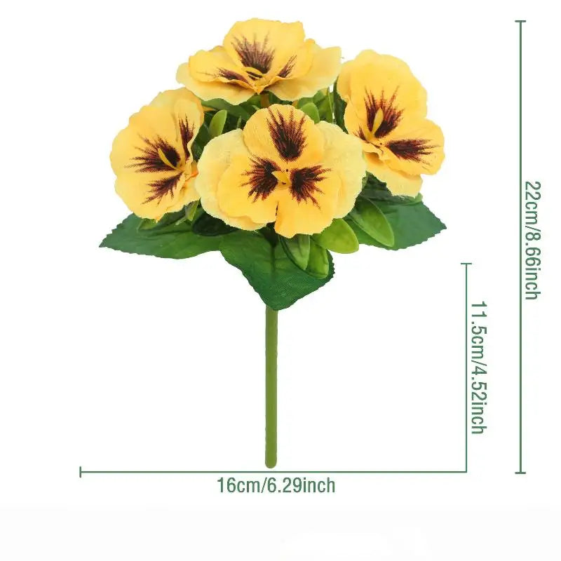 bouquets artificiels fleurs simples classiques rouge blanc rose jaune violetintérieur décoration maison fête