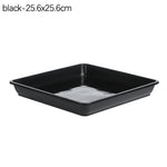 assiettes carrées modernes plastique opaque rouge noir blanc 12x12cm 15x15cm 18x18cm 22x22cm 25x25cm 30x30cm