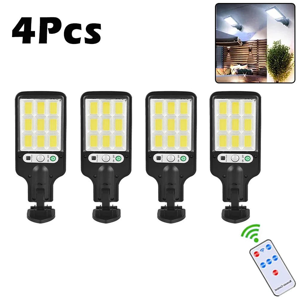 lampes solaires led détecteur mouvement ip65 moderne noires jaunes blanchesextérieur 120degres 15mètres