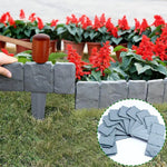 piquets support plantes imitation pierre bordure decorative jardin rustique gris rouge noir texturée assemblee
