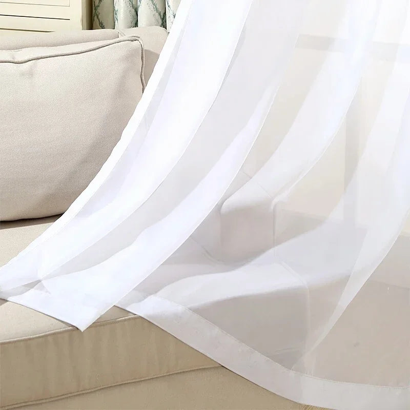 Rideau bleu marine en polyester pour salon