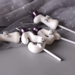 bougies chiffres blanc violet argent décoratives festives tringles numérotées cire soja sans flamme