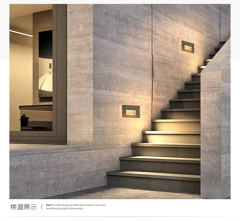 éclairage led mural contemporain blanc noir gris ip65 extérieur encastrable verre trempé