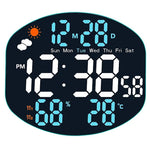 horloge murale multifonctionnelle numérique moderne alarme température calendrier led usb
