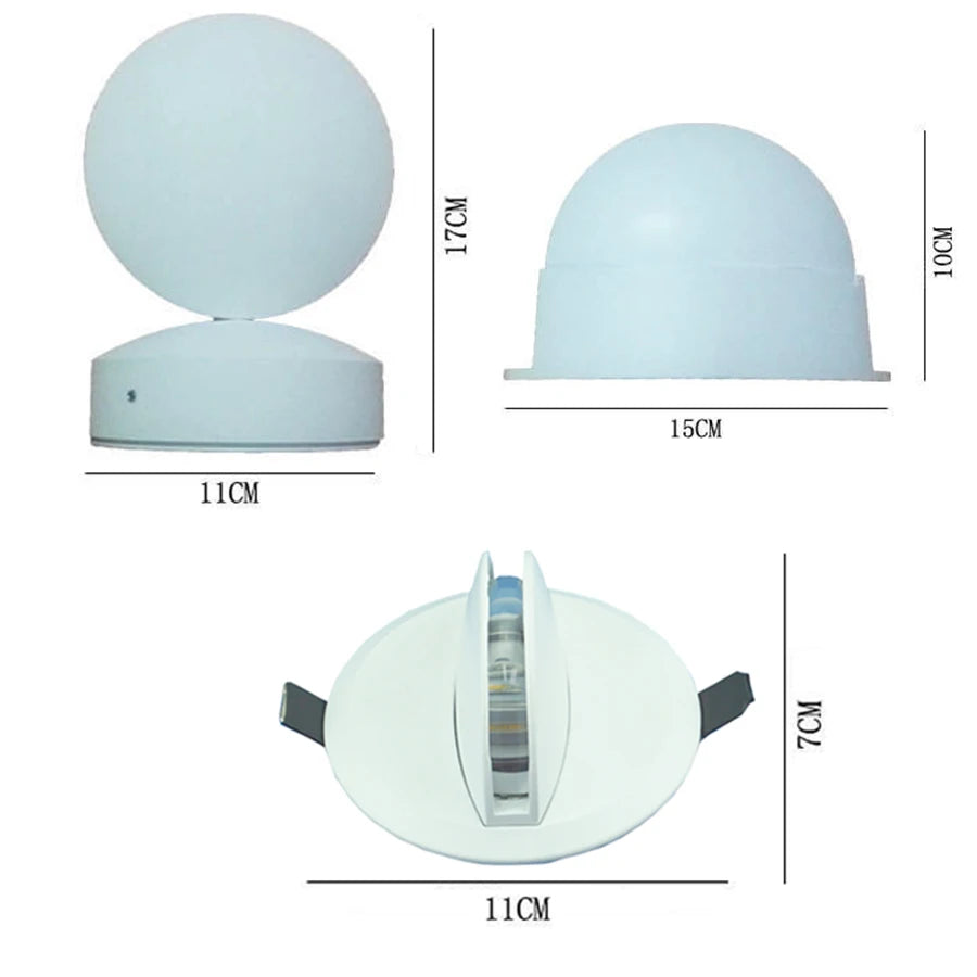 lampe led moderne adhésive blanc fixe extérieure résistante 11cm 15cm 7cm led 249lm 85265v