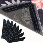 attaches tapis antidérapantes réutilisables adhésives noires blanches motifs floraux utilitairesintérieur