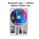 ruban led néon multicolore controle bluetooth ip67 moderne decoration extérieure chambre jardin
