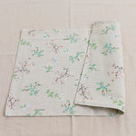 serviettes table japonais motif vagues bleu marine blanc respectueuses environnement