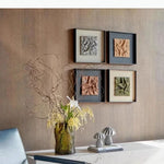 décoration murale contemporaine plaque murale relief texturé marron noir moderne chambre salon