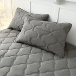 protège matelas imperméable quilté motif géométrique taies d'oreiller lit simple double