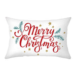 coussin Noël rouge motif rennes flocons neige décoration canapé salon fête hiver 30x50cm