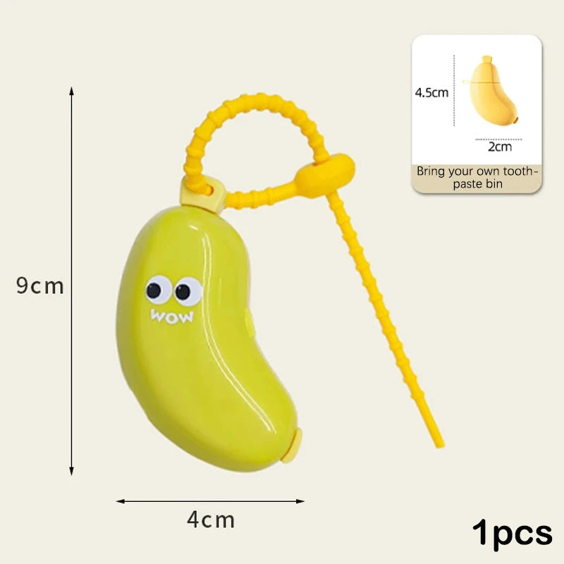 boîtier banane rangement brosses dents dentifrice portable voyage ludique enfants