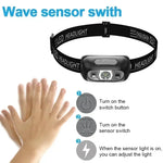 lampe frontale rechargeable led puissante mini noir bande ajustable camping