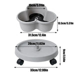 pots fleurs gris orange moderne roulettes plastique jardin adultes