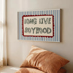 decoration murale classique moderne toile impression texte rayures horizontales chambre enfant 60x80cm