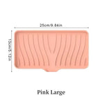 support vaisselle silicone gris blanc vert rose rayures modernes