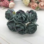 décoration intérieure vintage bouquet roses soie romantique mariage fleurs artificielles feuilles vertes tringle