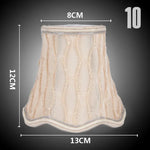 abat jour tissu broderie dorée vert clair rouge beige gris rose pâle classique tassel