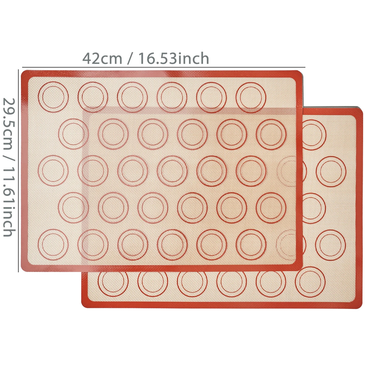 tapis cuisson silicone beige gris orange grands cercles concentriques moderne antiadhésif résistant chaleur environnement