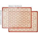 tapis cuisson silicone beige gris orange grands cercles concentriques moderne antiadhésif résistant chaleur environnement