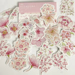 sticker fleur rose blanc violet bleu jaune scrapbooking journal intime papeterie decorative planificateur aesthetic