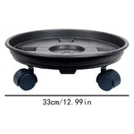 plateau roulettes moderne noir texture rugueuse roulettes support plante mobile