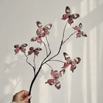 décoration intérieure branche artificielle papillons bleu violet branches naturelles maison mariage anniversaire