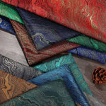 tissu polyester marbré brillant moderne élégant bleu vert rouge marron noir rideau jupe décoration