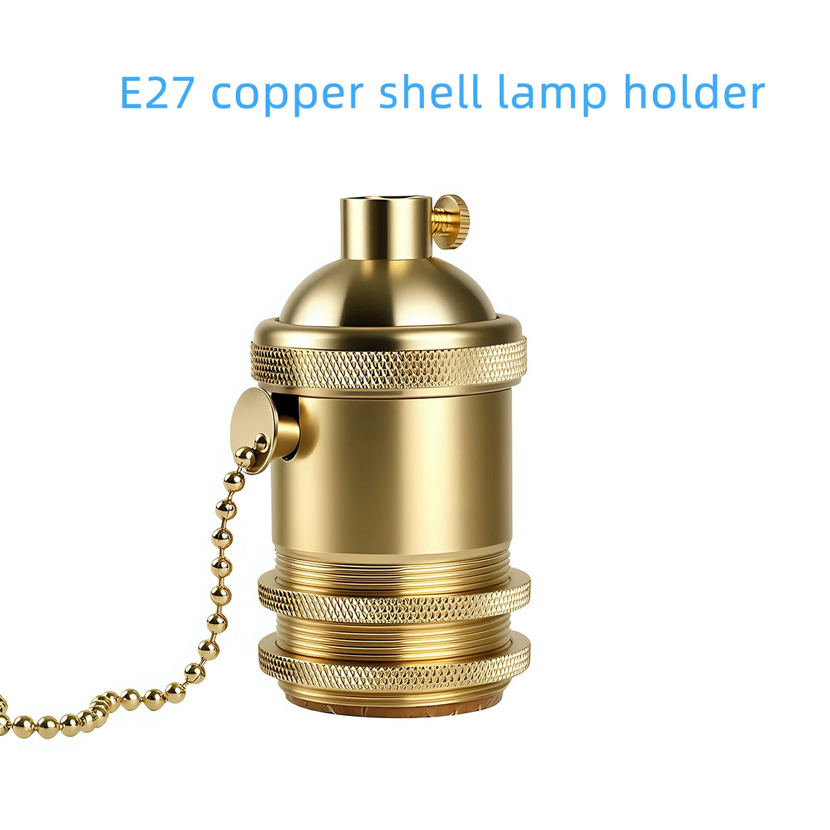 support lampe édition doré texturé classique vis fixé anneaux métal e27 vintage
