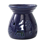 diffuseur parfum bougie bleu marine blanc motifs modernes porcelaine chambre salon