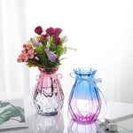 vases verre transparent diamant rose bleu gris vert moderne