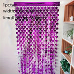 rideau decoratif moderne rose violet noir coeurs anniversaire saint valentin noel
