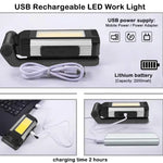lampe travail rechargeable led usb clips magnétiques étanche modes lumière portable camping