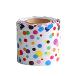 rubans decoratifs adhesifs multicolores motifs floraux points zigzag feuilles rustiques noirs blancs