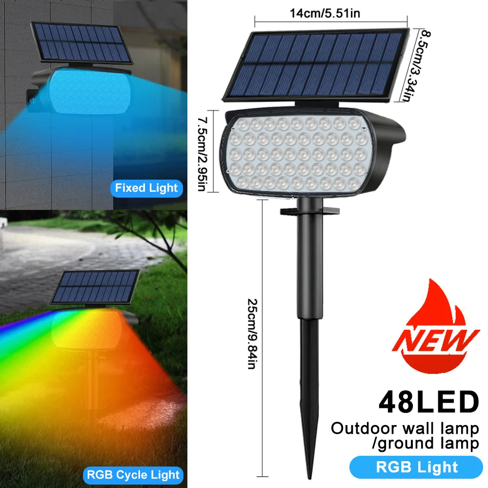 projecteur solaire led rgb noir moderne facile ip65
