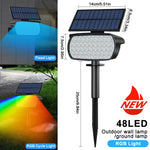 projecteur solaire led rgb noir moderne facile ip65