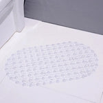tapis bain antidérapant pvc relief bleu rose vert violet clips moderne