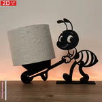 support papier toilette fourmi animé noir rayures adhésif stable ne se renverse pas facilement