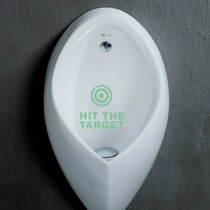sticker urinoir blanc cible verte hit target lumineux salle bain décoration moderne pvc
