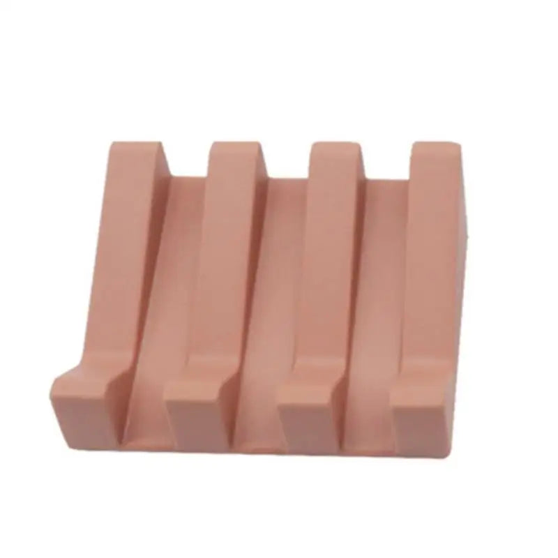 support savon silicone marron blanc moderne facile nettoyer sans motif opacité minimaliste salle bain