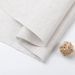 tissu coton lin beige clair foncé texture classique 150cm largeur pré coupé deco artisanal