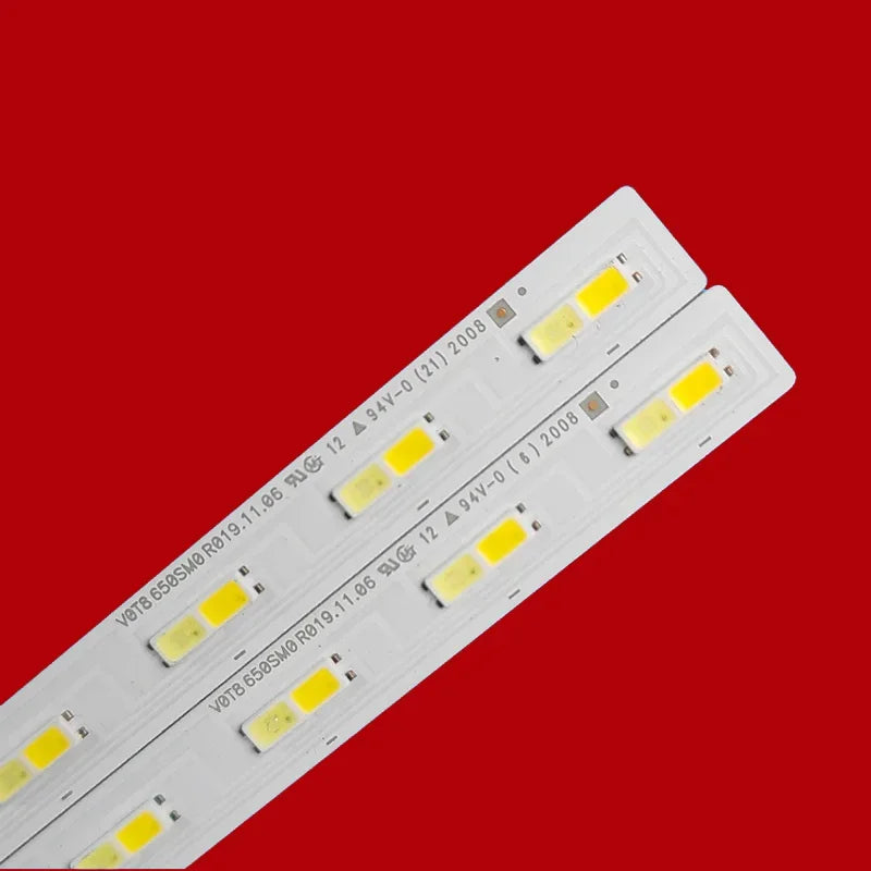 barres lumineuses led 706mm 54 leds blanc gris rouge industrielle technique 6v