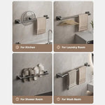 porte serviettes mural adhésif noir gris blanc lisse moderne sans perçage
