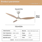 ventilateur led lumière télécommande blanc noir marron moderne traditionnelintérieurextérieur
