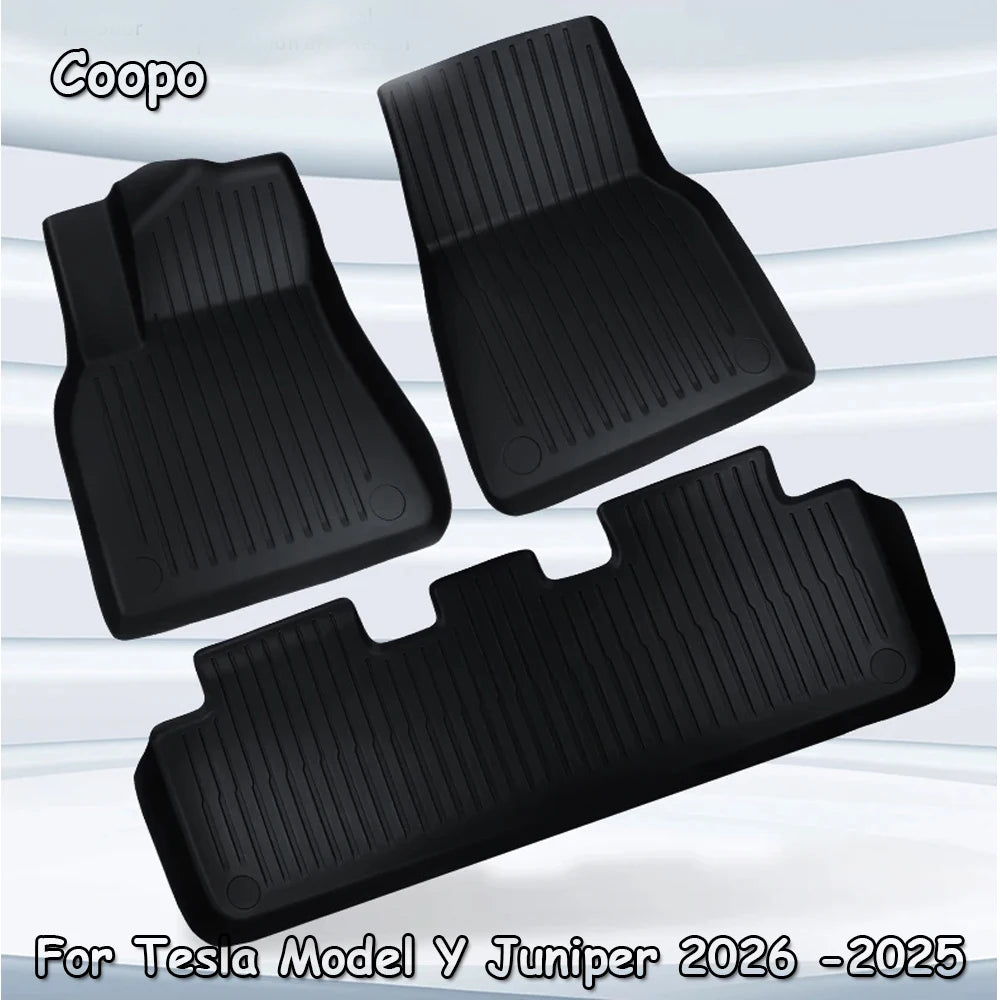 tapis sol antidérapant noir moderne tesla model tpe fibre synthétique