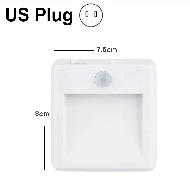 lampe nuit sensorielle mouvement blanc moderne adhésif auto on led économieénergie chambreescalier