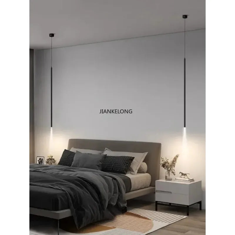 lampe suspension moderne noir lisse opaque 4000K 3000K 6000K chambre salon